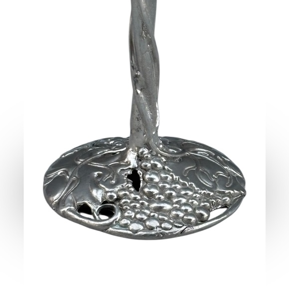 Vintage Original Atelier Bernard Chaudron Pewter Oil Lamp & Glass Chimney - Picture 5 of 6